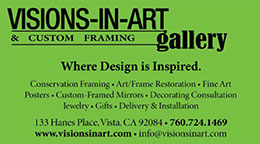 Visions in Art and Custom Framing Gallery